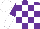 Silk - Purple And White Blocks, Purple And White halved Sleeves, White Cap