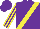 Silk - Purple, yellow sash, yellow stripes on sleeves