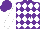 Silk - Purple, purple 'mj' in white diamonds, white sleeves