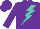 Silk - Purple, turquoise 'b', lightning bolt 'j'