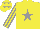 Silk - Yellow, grey star, striped sleeves and stars on cap