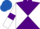 Silk - Purple and white diabolo, white sleeves, purple armlets, Royal Blue cap