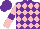 Silk - Purple & pink diamonds, pink sleeves, purple armlets, purple cap