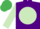 Silk - Purple, light green disc and sleeves, Emerald Green cap