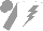 Silk - White, grey lightning bolt, grey sleeves, grey cap