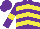 Silk - Purple, yellow chevrons, purple sleeves, yellow hoop