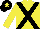 Silk - Yellow, black cross sashes, black cap, yellow star