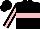 Silk - Black, pink hoop, pink stripe on sleeves