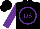 Silk - Black, purple circled 'ds', purple sleeves, black cap