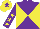 Silk - Purple and Yellow diabolo, Purple sleeves, Yellow stars, Yellow cap, Purple star