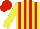 Silk - Yellow, red stripes, yellow sleeves, red cap