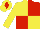 Silk - Yellow and red (quartered), yellow sleeves, yellow cap, red diamond