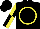 Silk - Black, yellow circle, black and yellow quartered sleeves
