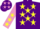 Silk - Purple, Yellow stars, Mauve sleeves, Yellow stars and cap