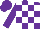 Silk - Purple, white blocks, purple sleeves, purple cap