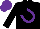 Silk - Black, purple horseshoe, purple cap