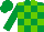 Silk - Emerald green, light green blocks