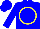 Silk - Blue, yellow circle