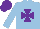 Silk - Light blue, purple maltese cross and cap