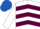 Silk - White & Maroon chevrons, White sleeves, Royal Blue cap