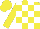 Silk - Yellow & white blocks, yellow cap
