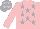 Silk - Pink with silver stars, pink sleeves, silver cap with pink stars