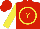Silk - Red, yellow circled 'y', yellow sleeves