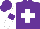 Silk - Purple, white cross, purple armlets on white sleeves, purple cap