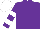 Silk - Purple, white horsehead, white bars on sleeves, white cap