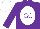 Silk - Purple, purple 'gc' on white oval, white cap