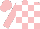 Silk - Pink, white blocks, pink sleeves