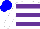Silk - White, purple hoops, blue cap