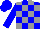 Silk - Blue & grey blocks, blue cap