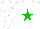 Silk - White, green star, white sleeves