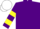 Silk - Purple, Yellow hooped sleeves, White cap