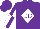 Silk - Purple, purple 'dd' on white diamond, white and purple quartered sleeves