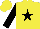 Silk - Yellow with black star, white & black slvs