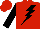 Silk - Red, black m/b & lightning bolt, black sleeves