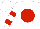 Silk - White, red ball, white emblem, red bars on sleeves, white cap