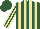 Silk - Hunter green, tan stripes,tan stripes on sleeves, hunter green cap
