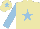 Silk - Beige, light blue star, sleeves and star on cap