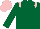 Silk - Dark green, pink epaulettes, dark green arms, pink cap