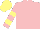 Silk - Pink, primrose hoops and bars on sleeves, primrose cap