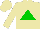 Silk - Beige, green triangle