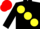 Silk - Black, large Yellow spots, Red cap