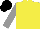 Silk - Yellow, grey sleeves, black cap
