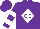 Silk - Purple, 'cjb' in white diamond, white bands on sleeves