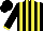 Silk - Black, yellow stripes, cuff