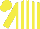Silk - Yellow and white stripes, yellow cap