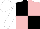Silk - Black and pink (quartered), white sleeves and cap